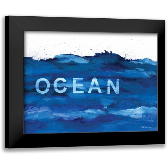 Marrott, Stephanie 14x12 Black Modern Framed Museum Art Print Titled - Ocean Blue