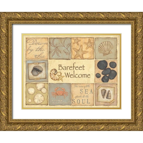 Marrott, Stephanie 14x12 Gold Ornate Wood Framed with Double Matting Museum Art Print Titled - Welcome