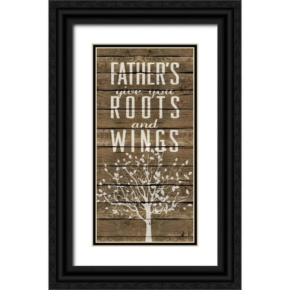 Marrott, Stephanie 14x24 Black Ornate Wood Framed with Double Matting Museum Art Print Titled - Roots and Wings