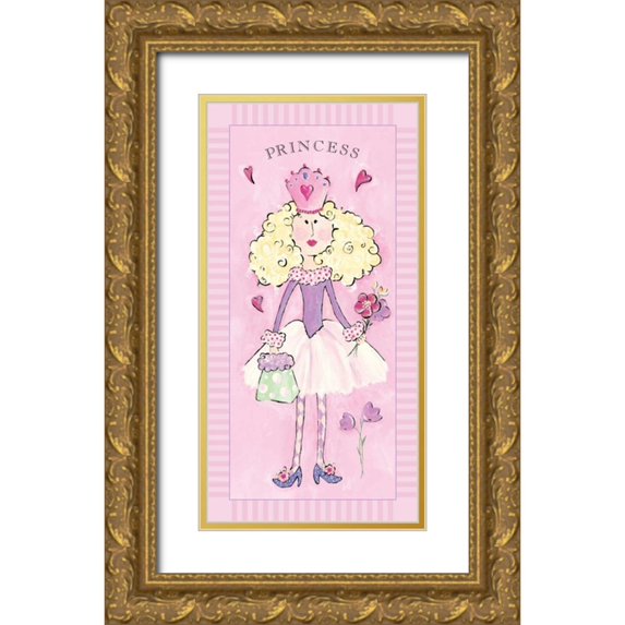 Marrott, Stephanie 14x24 Gold Ornate Wood Framed with Double Matting Museum Art Print Titled - Princess