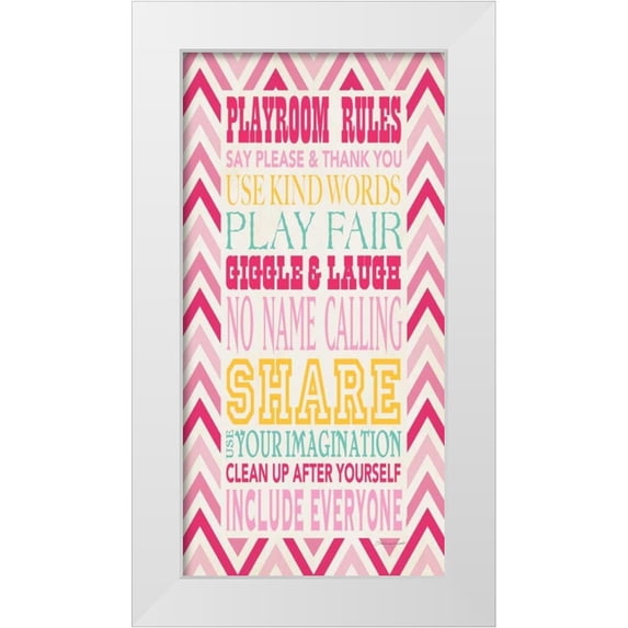 Marrott, Stephanie 14x24 White Modern Wood Framed Museum Art Print Titled - Playroom Girl I