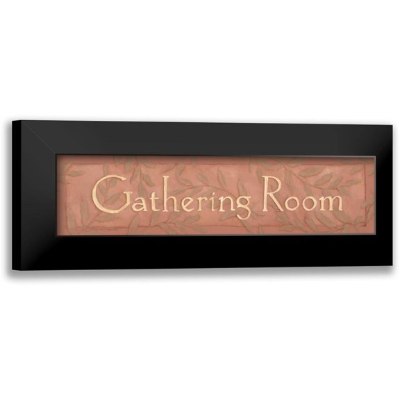 Marrott, Stephanie 14x7 Black Modern Framed Museum Art Print Titled - Gathering Room