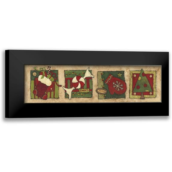 Marrott, Stephanie 14x7 Black Modern Framed Museum Art Print Titled - Holiday