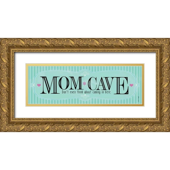 Marrott, Stephanie 14x7 Gold Ornate Wood Framed with Double Matting Museum Art Print Titled - Mom Cave