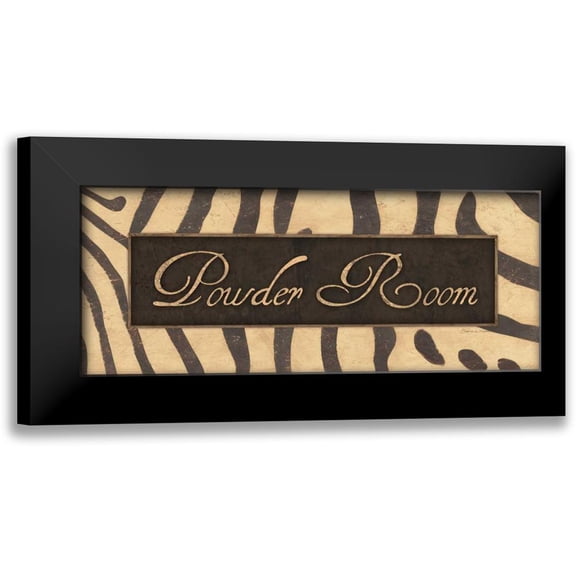 Marrott, Stephanie 14x8 Black Modern Framed Museum Art Print Titled - Powder Room