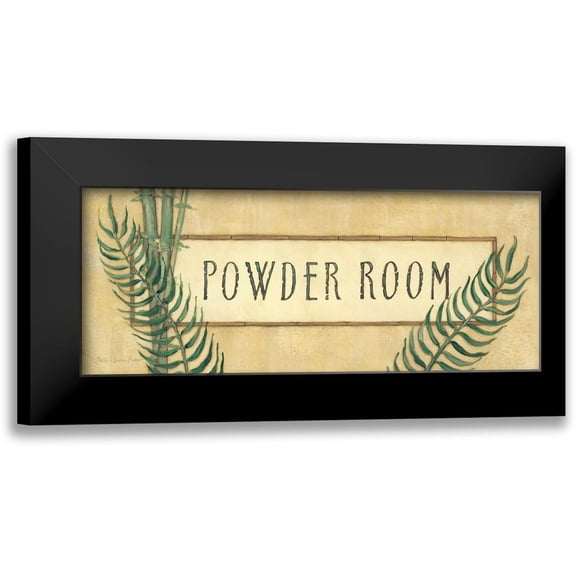 Marrott, Stephanie 14x8 Black Modern Framed Museum Art Print Titled - Powder Room