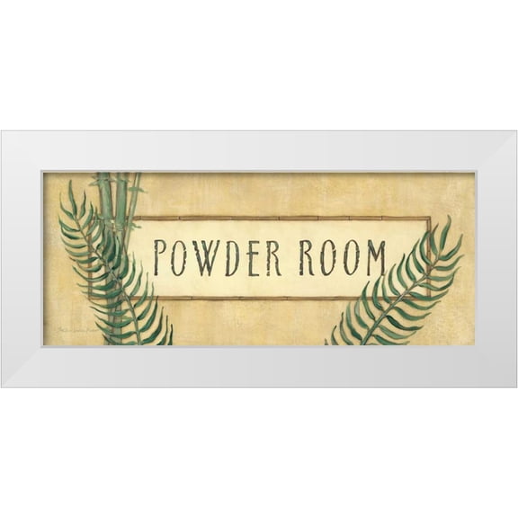 Marrott, Stephanie 14x8 White Modern Wood Framed Museum Art Print Titled - Powder Room