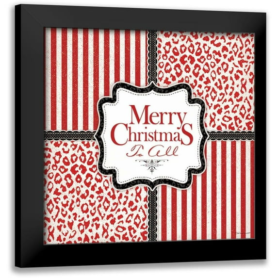 Marrott, Stephanie 15x15 Black Modern Framed Museum Art Print Titled - Cheer - Animal White