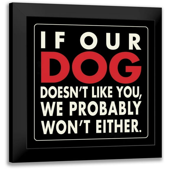 Marrott, Stephanie 15x15 Black Modern Framed Museum Art Print Titled - Our Dog