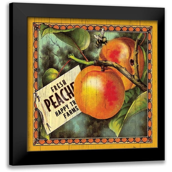 Marrott, Stephanie 15x15 Black Modern Framed Museum Art Print Titled - Peach Label