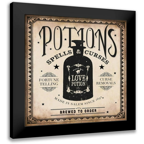 Marrott, Stephanie 15x15 Black Modern Framed Museum Art Print Titled - Potions