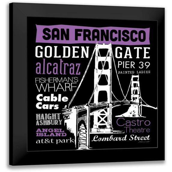 Marrott, Stephanie 15x15 Black Modern Framed Museum Art Print Titled - San Francisco
