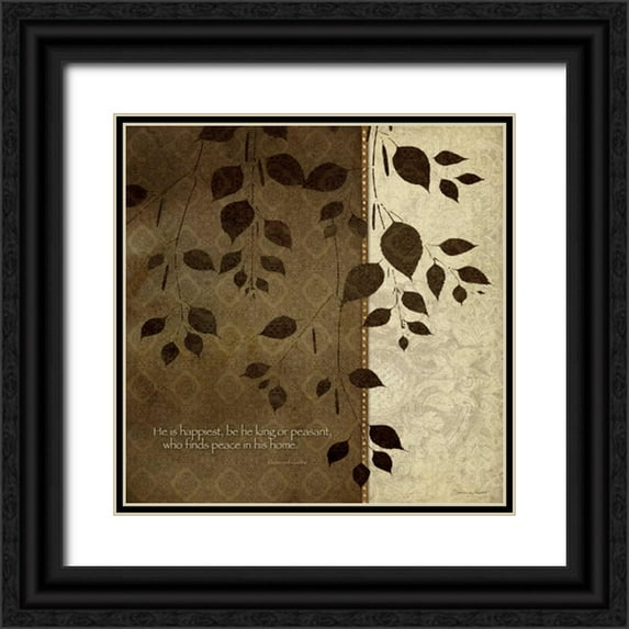 Marrott, Stephanie 15x15 Black Ornate Wood Framed with Double Matting Museum Art Print Titled - He is Happiest