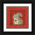 thumbnail image 1 of Marrott, Stephanie 15x15 Black Ornate Wood Framed with Double Matting Museum Art Print Titled - Squirrel in Frame, 1 of 4