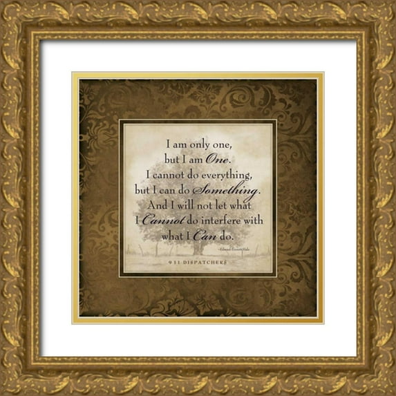 Marrott, Stephanie 15x15 Gold Ornate Wood Framed with Double Matting Museum Art Print Titled - 911 I Am One