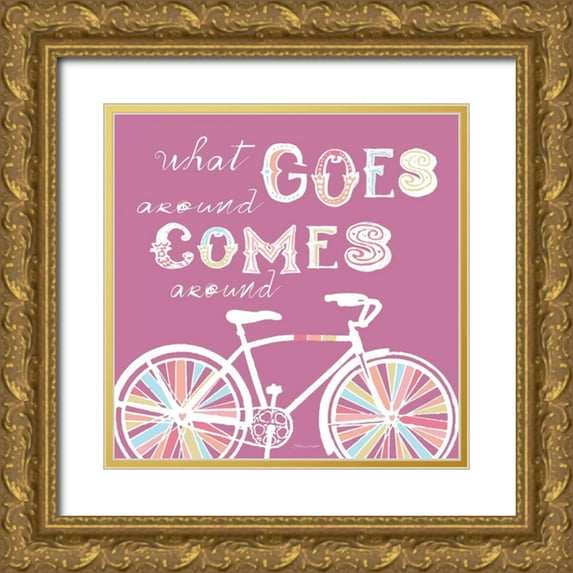 Marrott, Stephanie 15x15 Gold Ornate Wood Framed with Double Matting Museum Art Print Titled - Comes Around