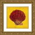 thumbnail image 1 of Marrott, Stephanie 15x15 Gold Ornate Wood Framed with Double Matting Museum Art Print Titled - Fan Shell, 1 of 4
