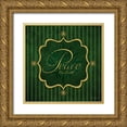 thumbnail image 1 of Marrott, Stephanie 15x15 Gold Ornate Wood Framed with Double Matting Museum Art Print Titled - Peace - Green and Gold, 1 of 4