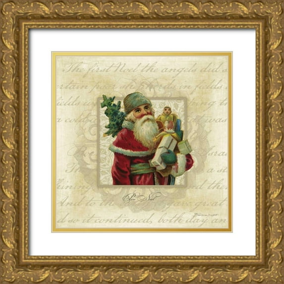 Marrott, Stephanie 15x15 Gold Ornate Wood Framed with Double Matting Museum Art Print Titled - Pere Noel