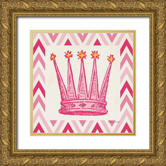 Marrott, Stephanie 15x15 Gold Ornate Wood Framed with Double Matting Museum Art Print Titled - Playroom Crown I