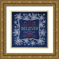 thumbnail image 1 of Marrott, Stephanie 15x15 Gold Ornate Wood Framed with Double Matting Museum Art Print Titled - This House Blue, 1 of 4