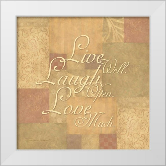 Marrott, Stephanie 15x15 White Modern Wood Framed Museum Art Print Titled - Live Faith Peace