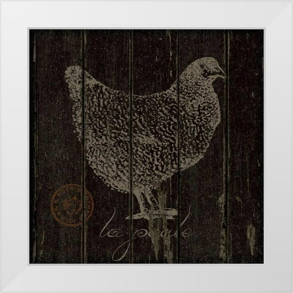 Marrott, Stephanie 15x15 White Modern Wood Framed Museum Art Print Titled - Poule