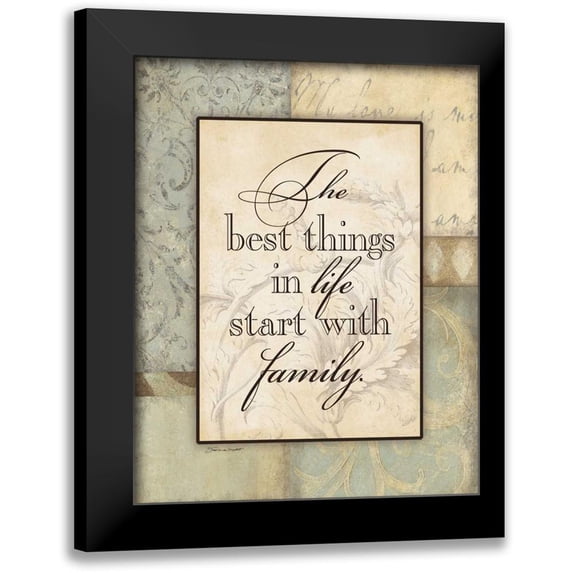Marrott, Stephanie 15x18 Black Modern Framed Museum Art Print Titled - Start With Family