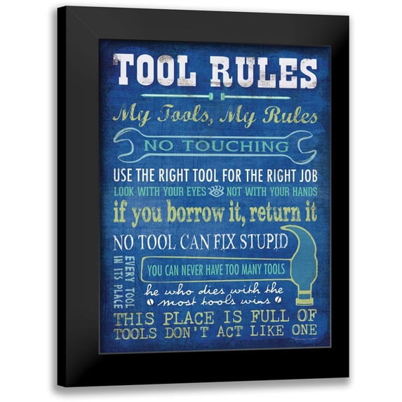 Marrott, Stephanie 15x18 Black Modern Framed Museum Art Print Titled - Tool Rules