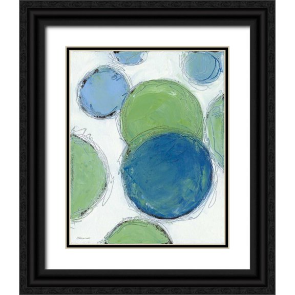 Marrott, Stephanie 15x18 Black Ornate Wood Framed with Double Matting Museum Art Print Titled - Bubbles I