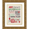 thumbnail image 1 of Marrott, Stephanie 15x18 Gold Ornate Wood Framed with Double Matting Museum Art Print Titled - Deck The Halls, 1 of 4