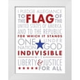 thumbnail image 1 of Marrott, Stephanie 15x18 White Modern Wood Framed Museum Art Print Titled - Pledge of Allegience I, 1 of 4