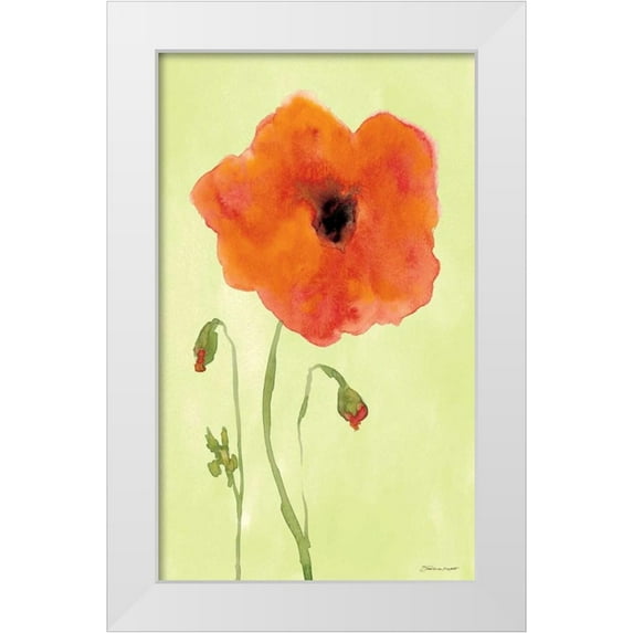 Marrott, Stephanie 16x24 White Modern Wood Framed Museum Art Print Titled - Poppyface