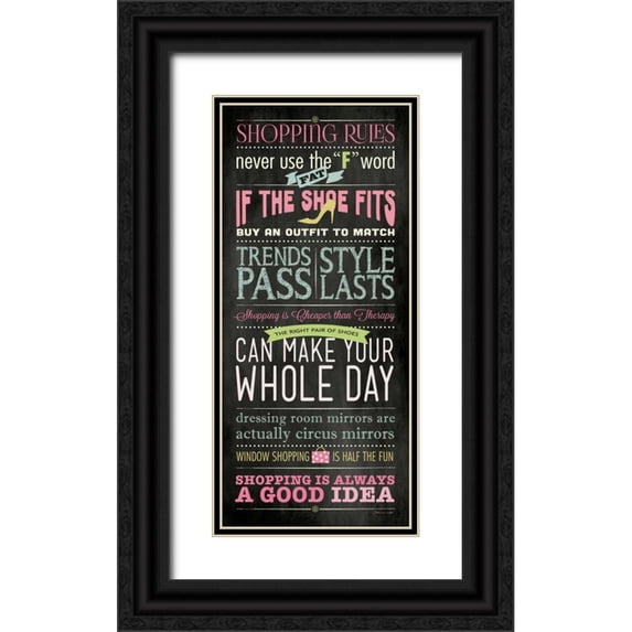 Marrott, Stephanie 16x32 Black Ornate Wood Framed with Double Matting Museum Art Print Titled - Shopping