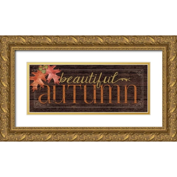 Marrott, Stephanie 18x10 Gold Ornate Wood Framed with Double Matting Museum Art Print Titled - Autumn