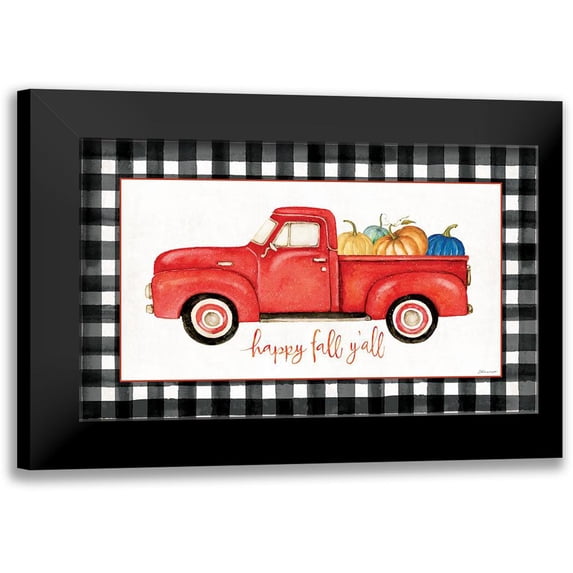 Marrott, Stephanie 18x12 Black Modern Framed Museum Art Print Titled - Happy Fall Yall