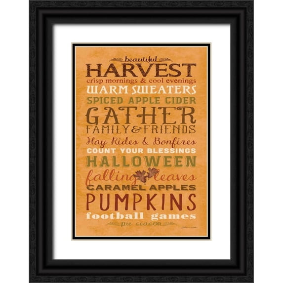 Marrott, Stephanie 18x24 Black Ornate Wood Framed with Double Matting Museum Art Print Titled - Beautiful Harvest