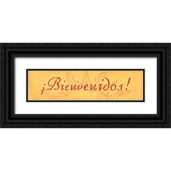Marrott, Stephanie 18x8 Black Ornate Wood Framed with Double Matting Museum Art Print Titled - Bienvenidos