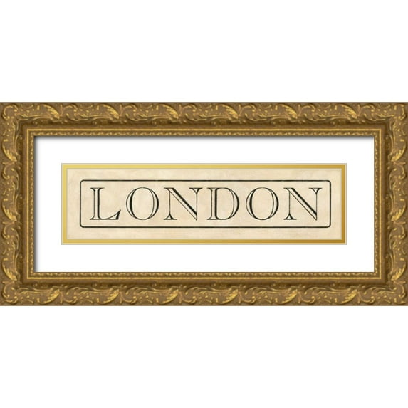 Marrott, Stephanie 18x8 Gold Ornate Wood Framed with Double Matting Museum Art Print Titled - London