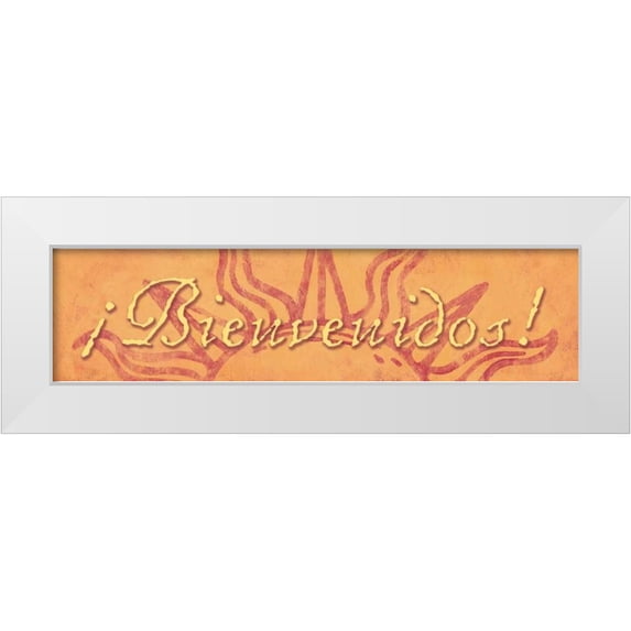 Marrott, Stephanie 18x8 White Modern Wood Framed Museum Art Print Titled - Bienvenidos