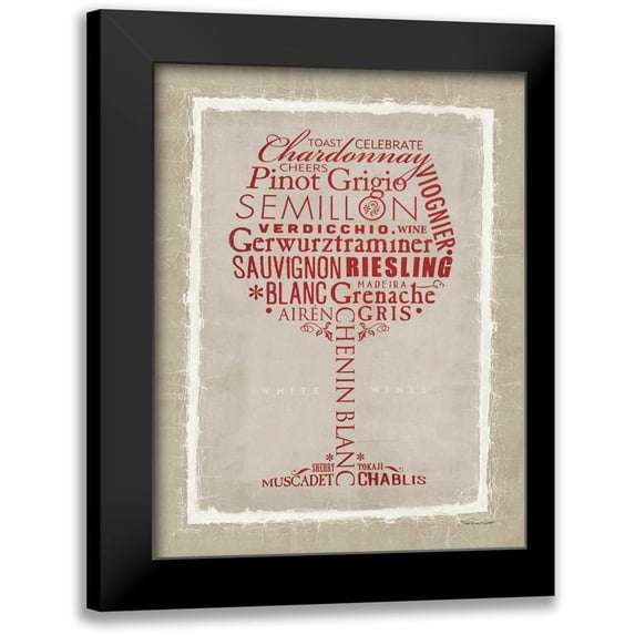 Marrott, Stephanie 19x24 Black Modern Framed Museum Art Print Titled - White Wine