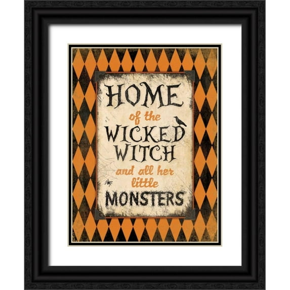 Marrott, Stephanie 19x24 Black Ornate Wood Framed with Double Matting Museum Art Print Titled - Home of the Wicke Witch