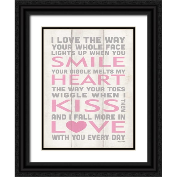Marrott, Stephanie 19x24 Black Ornate Wood Framed with Double Matting Museum Art Print Titled - Love You More