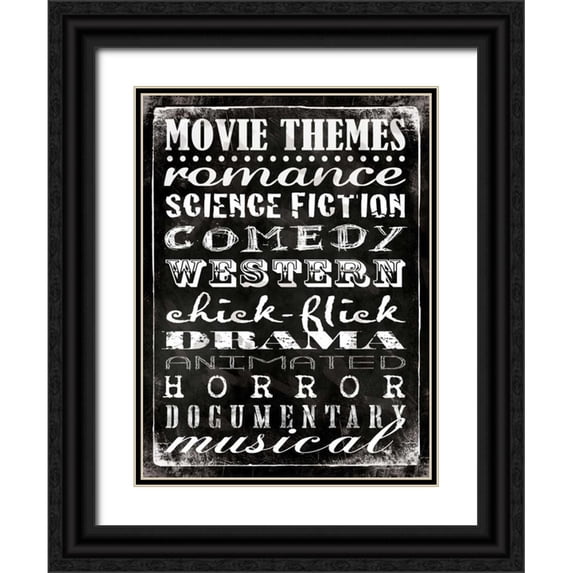 Marrott, Stephanie 19x24 Black Ornate Wood Framed with Double Matting Museum Art Print Titled - Movie Themes
