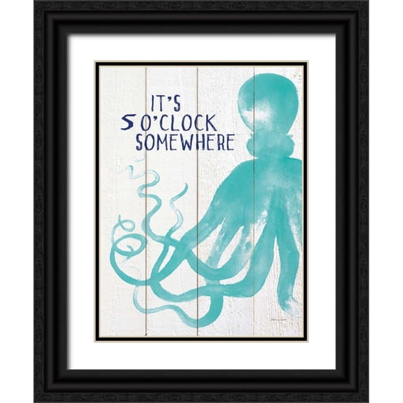 Marrott, Stephanie 19x24 Black Ornate Wood Framed with Double Matting Museum Art Print Titled - Octo OClock
