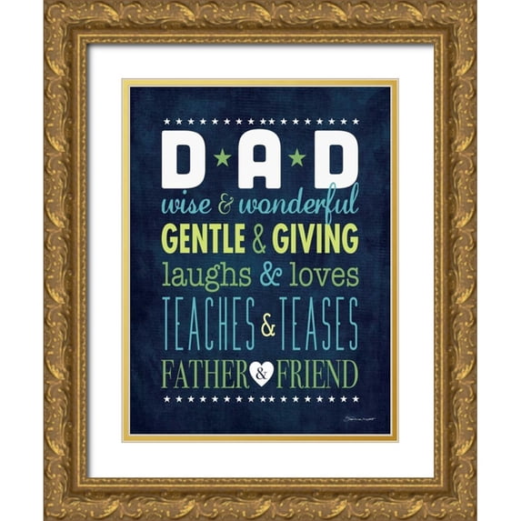 Marrott, Stephanie 19x24 Gold Ornate Wood Framed with Double Matting Museum Art Print Titled - Father and Friend I