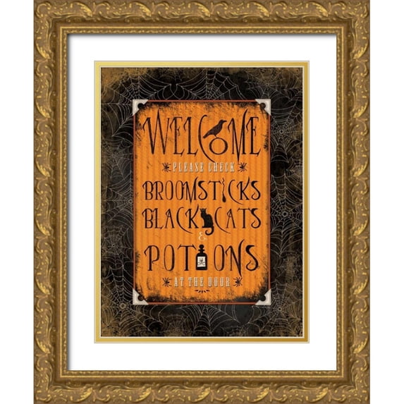 Marrott, Stephanie 19x24 Gold Ornate Wood Framed with Double Matting Museum Art Print Titled - Welcome