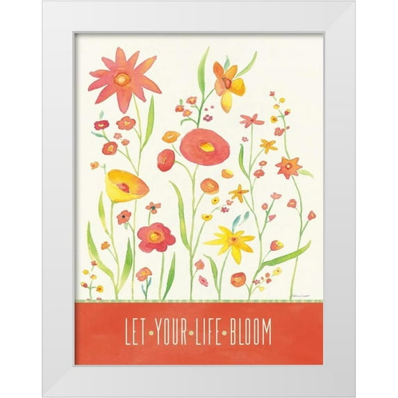 Marrott, Stephanie 19x24 White Modern Wood Framed Museum Art Print Titled - Bloom Garden