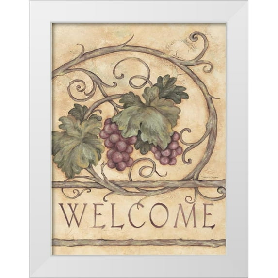 Marrott, Stephanie 19x24 White Modern Wood Framed Museum Art Print Titled - Welcome
