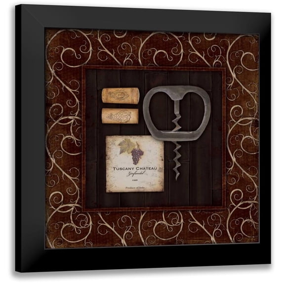 Marrott, Stephanie 20x20 Black Modern Framed Museum Art Print Titled - Corkscrew IV